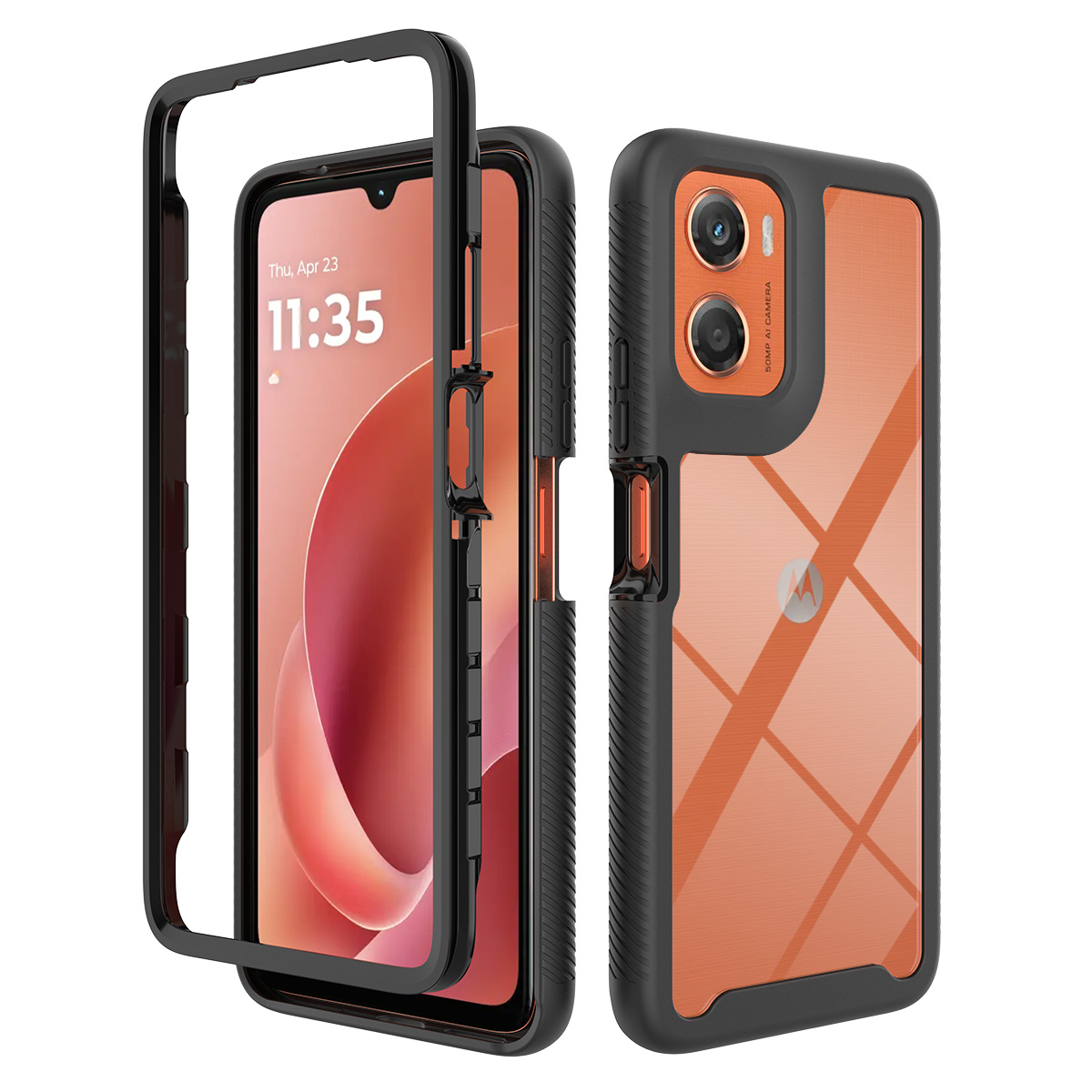for Moto G06 4G Phone Case, Sh - Clear Shockproof Bumper Case ulasan dan harga
