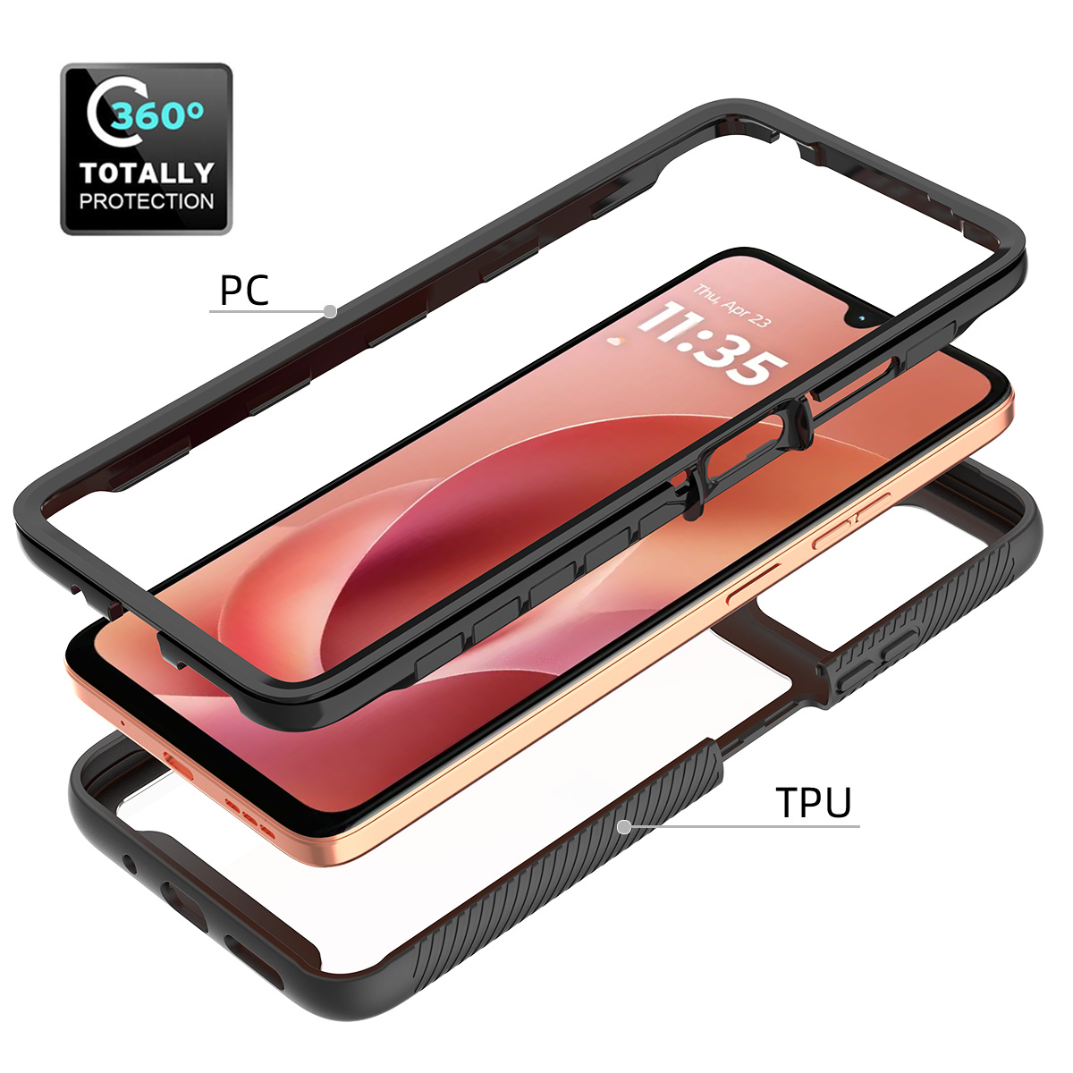 for Moto G06 4G Phone Case, Sh - Clear Shockproof Bumper Case ulasan dan harga