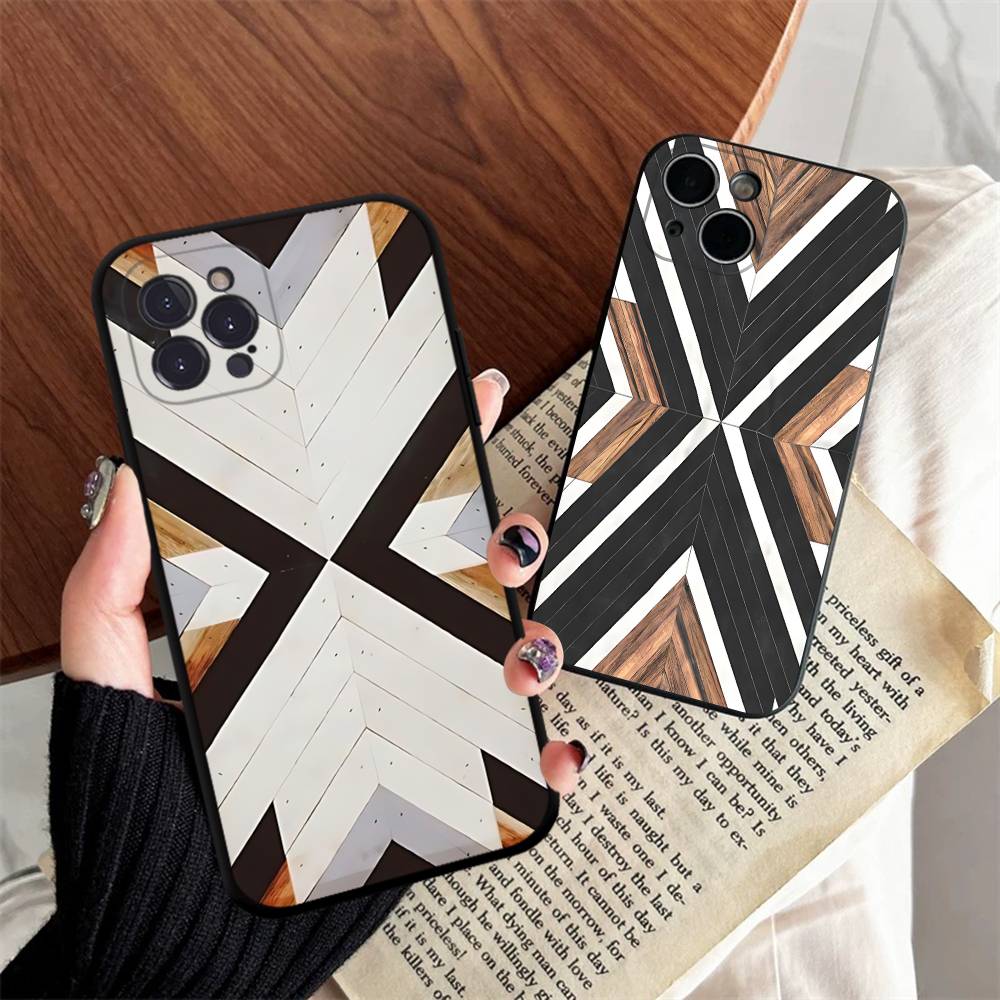 Vintage Wood Grain Geometry Pa - Vintage Floral Pattern Soft Case ulasan dan harga