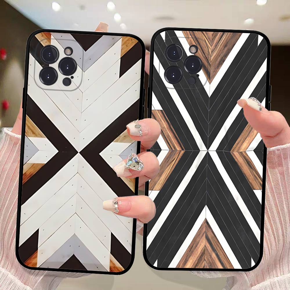 Vintage Wood Grain Geometry Pa - Vintage Floral Pattern Soft Case ulasan dan harga
