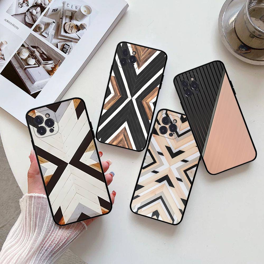 Vintage Wood Grain Geometry Pa - Vintage Floral Pattern Soft Case ulasan dan harga