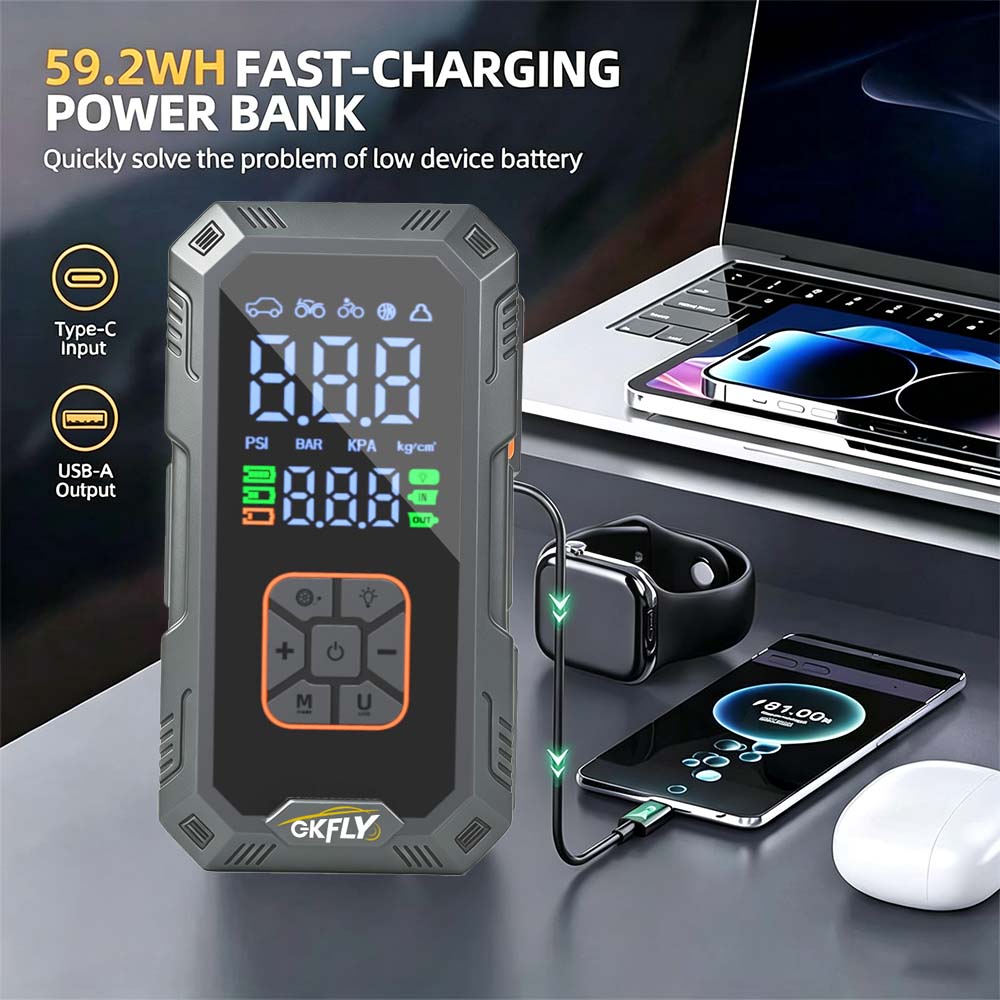4 IN 1 Car Jump Starter 8000A  - Power Banks ulasan dan harga