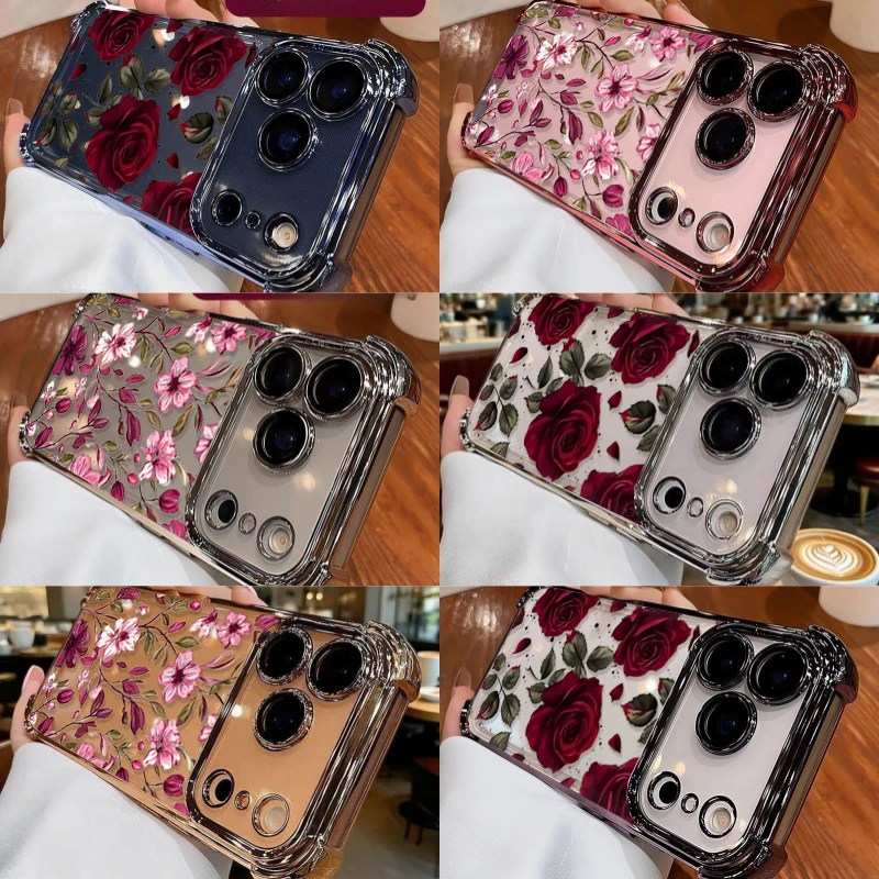 Vintage Red Floral Flowers Pat - Vintage Floral Pattern Soft Case ulasan dan harga