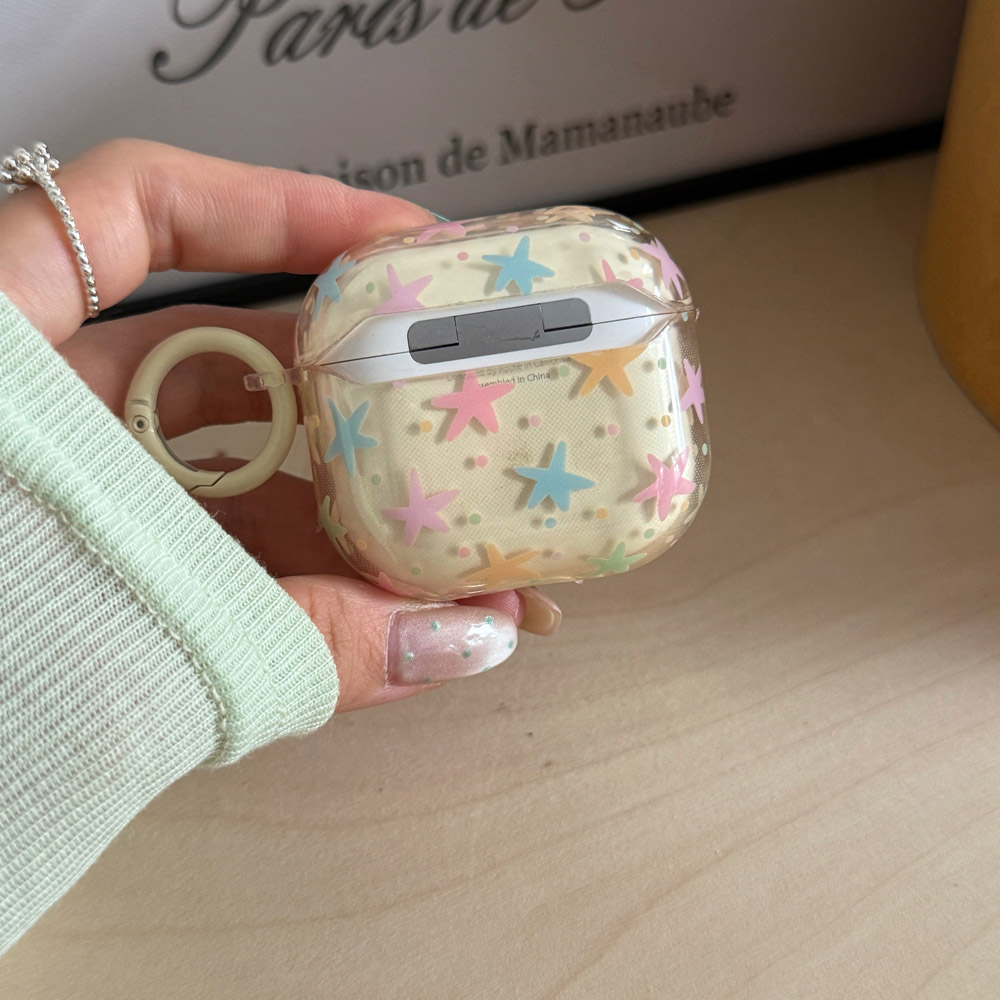 Fashion Transparent Pink Blue  - Earphones ulasan dan harga
