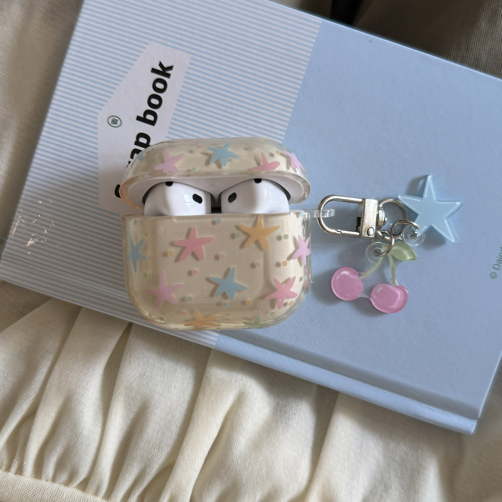 Fashion Transparent Pink Blue  - Earphones ulasan dan harga