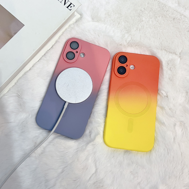 Luxury Gradient Liquid Silicon - Liquid Silicone Magnetic Phone Case ulasan dan harga
