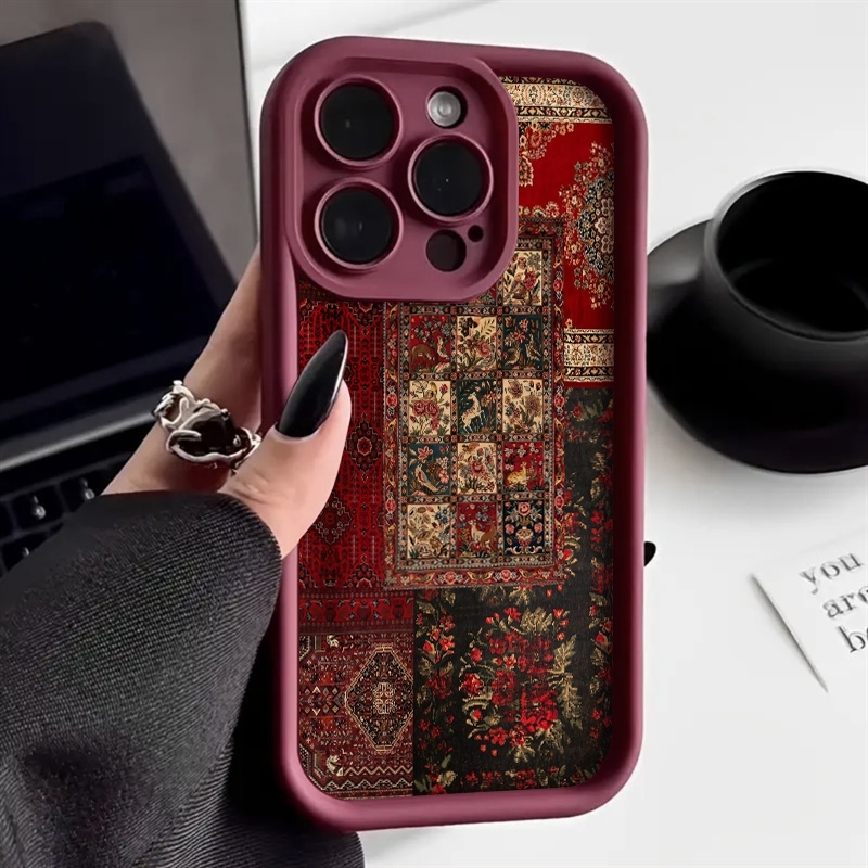 Vintage Patchwork Carpet Patte - Vintage Floral Pattern Soft Case ulasan dan harga