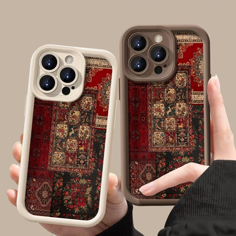 Vintage Patchwork Carpet Patte - Vintage Floral Pattern Soft Case ulasan dan harga