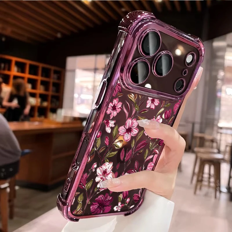 Vintage Red Floral Flowers Pat - Vintage Floral Pattern Soft Case ulasan dan harga