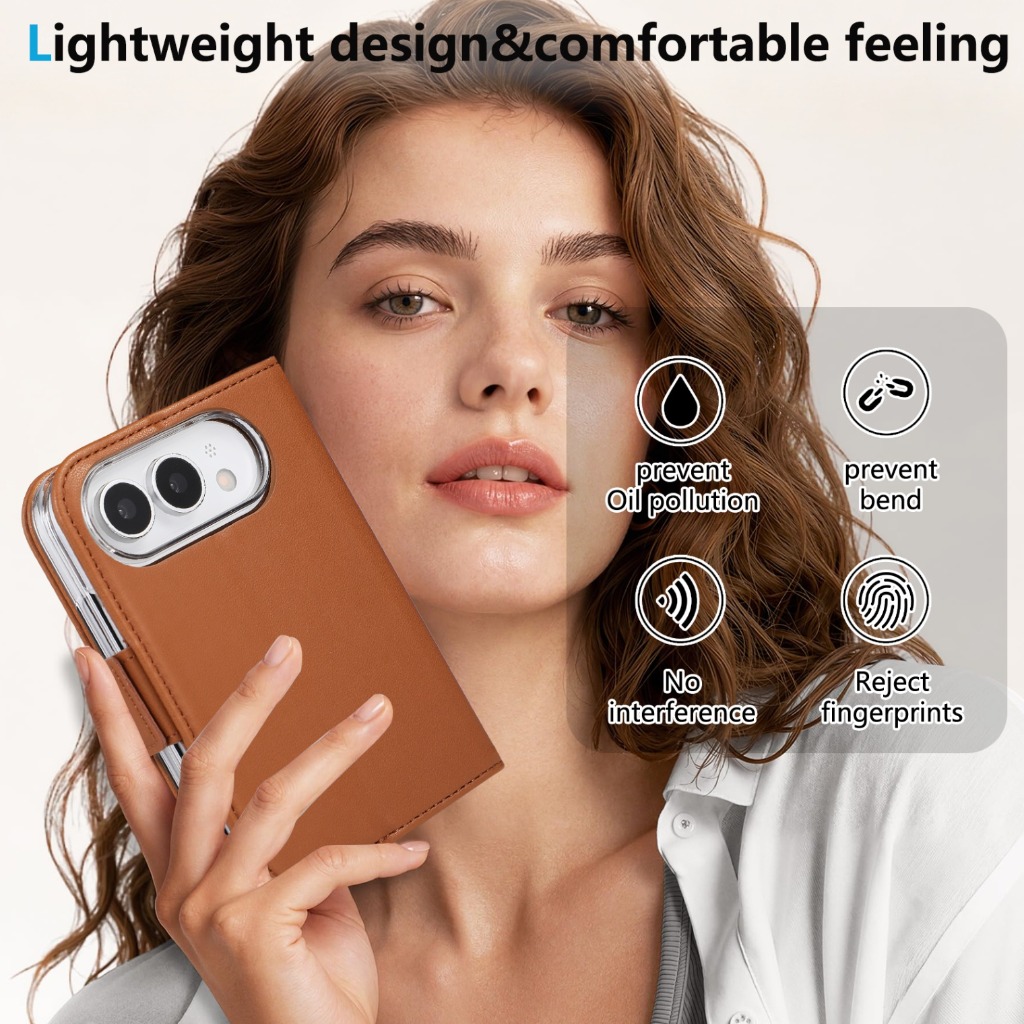 RFID Blocking Card Holder Wall - Leather Wallet Card Holder Phone Cover ulasan dan harga