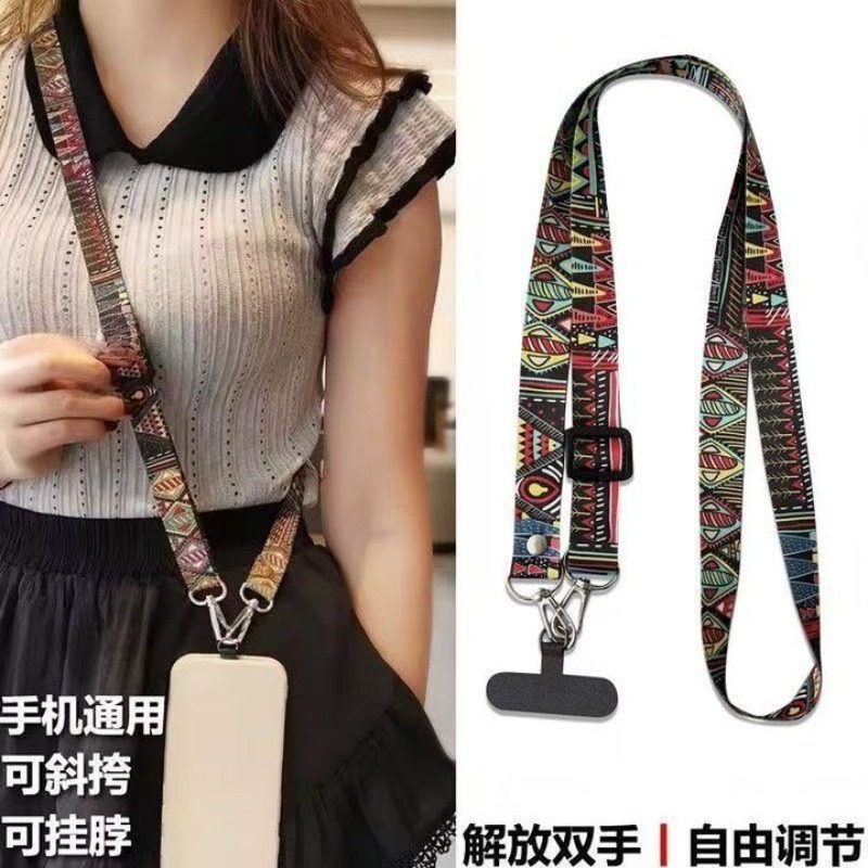 Cute Ethnic‑Style Phone Lanyar - Crossbody Lanyard Neck Strap Case ulasan dan harga