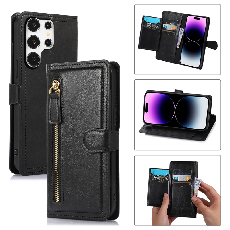 Zipper Flip Leather Wallet Car - Leather Wallet Card Holder Phone Cover ulasan dan harga